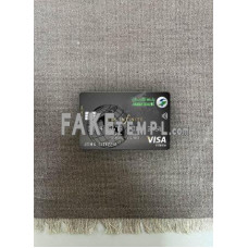 Tunisia Amen Bank infinite fake Visa card photolook template PSD, scan and photo-realistic look