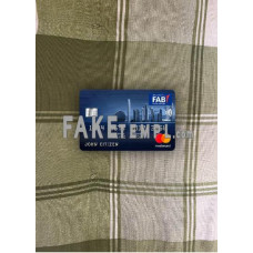 UAE First Abu Dhabi Bank fake Mastercard photolook template PSD, scan and photo-realistic look