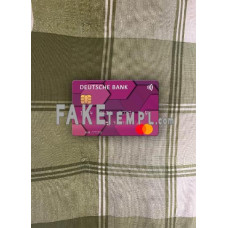 USA Deutsche Bank fake Mastercard photolook template PSD, scan and photo-realistic look