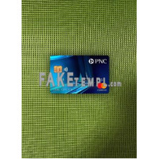 USA PNC bank fake mastercard blue card photolook template PSD, scan and photo-realistic look