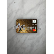 Ukraine Oshadbank fake Mastercard gold photolook template PSD, scan and photo-realistic look