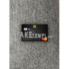 Ukraine Raiffeisen Bank fake Mastercard photolook template PSD, scan and photo-realistic look