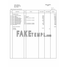 fake bank savings account statement Word and PDF template