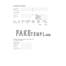 fake bank statement Excel and PDF template