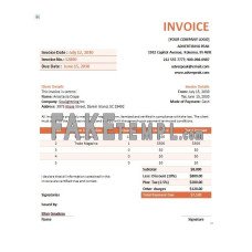 Advertising Company fake Invoice Word and PDF template