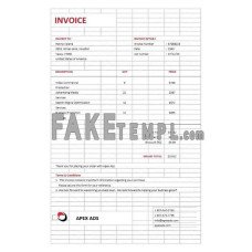 Advertising Consultant fake Invoice Word and PDF template