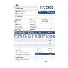 Advertising fake Invoice Word and PDF template