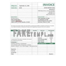 Agency Billing fake Invoice Word and PDF template