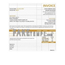 Basic agency fake Invoice Word and PDF template