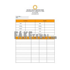 Basic Construction fake Invoice Word and PDF template