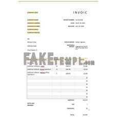 Basic IT fake Invoice Word and PDF template