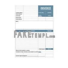 Basic service fake Invoice Word and PDF template