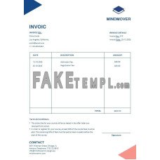 Blank Education fake Invoice Word and PDF template