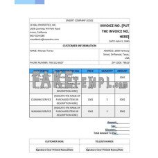 Blank Real Estate fake Invoice Word and PDF template