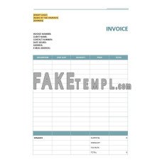 Blank Software fake Invoice Word and PDF template