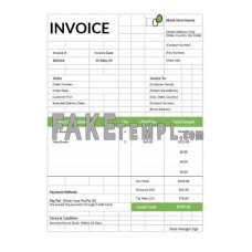 Book Store fake Invoice Word and PDF template