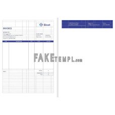 Business Networking fake Invoice Word and PDF template