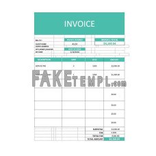 Business Service fake Invoice Word and PDF template