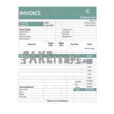 Commercial lease fake Invoice Word and PDF template