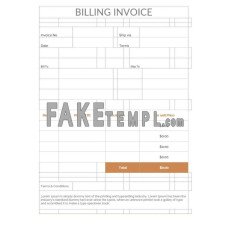 Editable Billing fake Invoice Word and PDF template