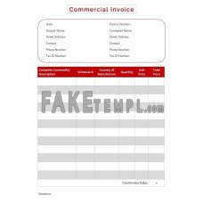 Editable Commercial fake Invoice Word and PDF template