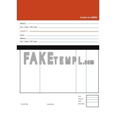 Editable Commercial Lease fake Invoice Word and PDF template