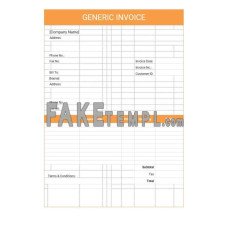 Editable Generic fake Invoice Word and PDF template