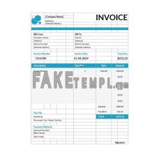 Educational consultant fake Invoice Word and PDF template