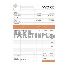 Exterior Design fake Invoice Word and PDF template