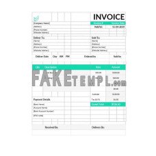 Flower Shop fake Invoice Word and PDF template