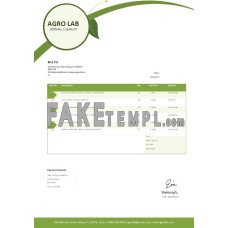 Free Agriculture fake Invoice Word and PDF template