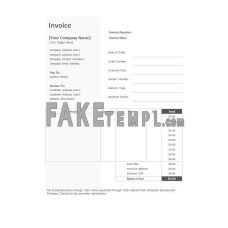 Free Bakery fake Invoice Word and PDF template