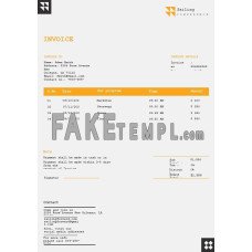 Free Conference fake Invoice Word and PDF template