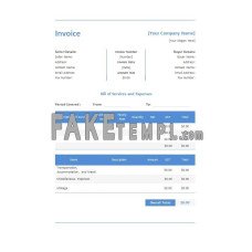 Free Construction fake Invoice Word and PDF template