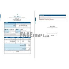 Free Freelance Artist fake Invoice Word and PDF template