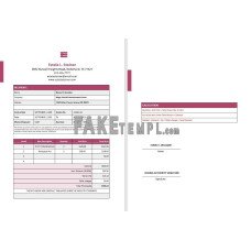 Free Freelance Design fake Invoice Word and PDF template