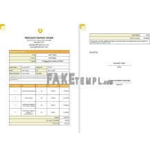 Free Freelance Hourly fake Invoice Word and PDF template