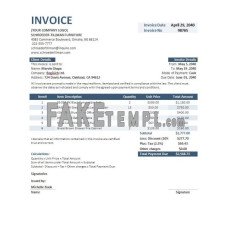 Free Financing Startup fake Invoice Word and PDF template