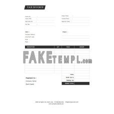 Free Tax fake Invoice Word and PDF template