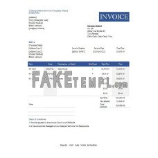 Free Transportation fake Invoice Word and PDF template