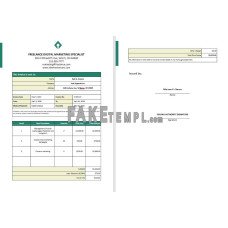 Freelance Service fake Invoice Word and PDF template