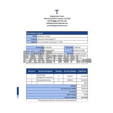 Freelance Work From Home fake Invoice Word and PDF template