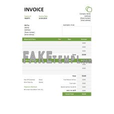 Garage fake Invoice Word and PDF template