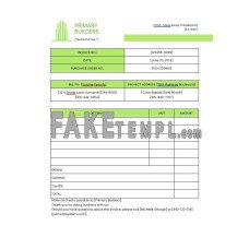 General Contractor fake Invoice Word and PDF template