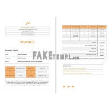 Home Staging fake Invoice Word and PDF template