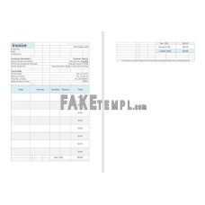 Hotel fake Invoice Word and PDF template