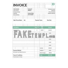 IT Services fake Invoice Word and PDF template