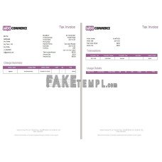 Ireland WooCommerce tax fake Invoice Word and PDF template