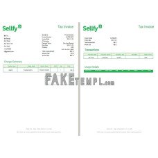 Latvia Sellfy tax fake Invoice Word and PDF template