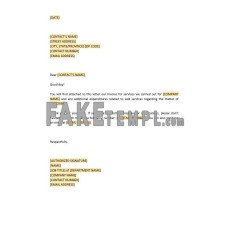 Letter to Customer fake Invoice Word and PDF template